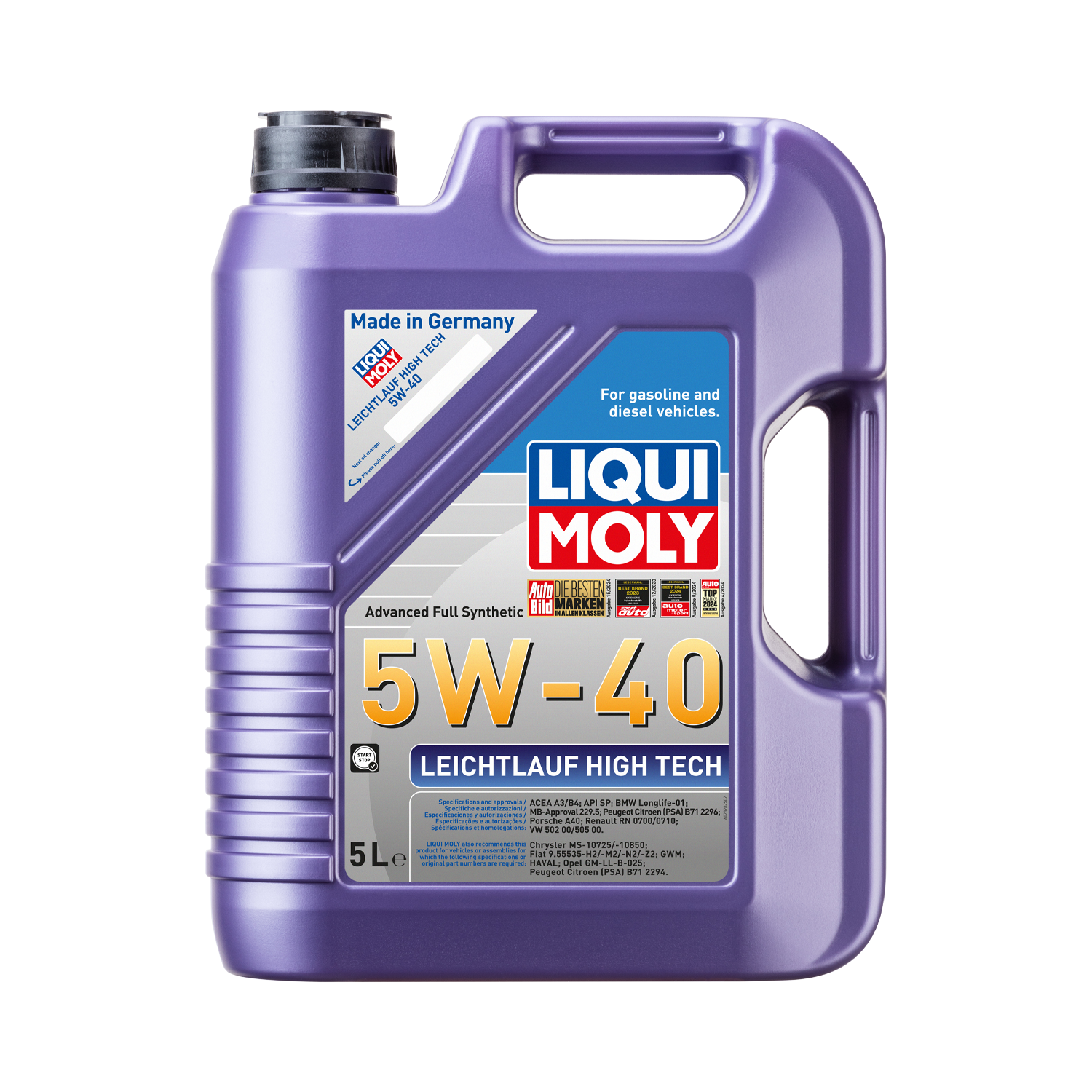 LIQUI MOLY Leichtlauf High Tech 5W-40 Synthetic Engine Oil 5 Litre 2328