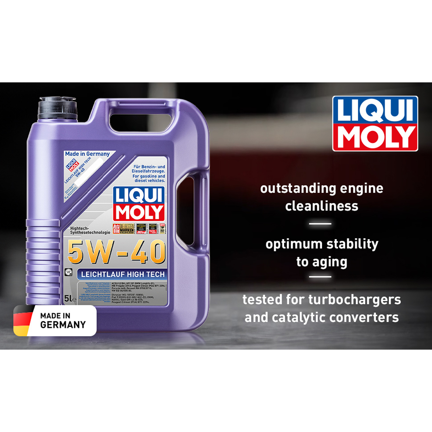 LIQUI MOLY Leichtlauf High Tech 5W-40 Synthetic Engine Oil 5 Litre 2328 - Image 3