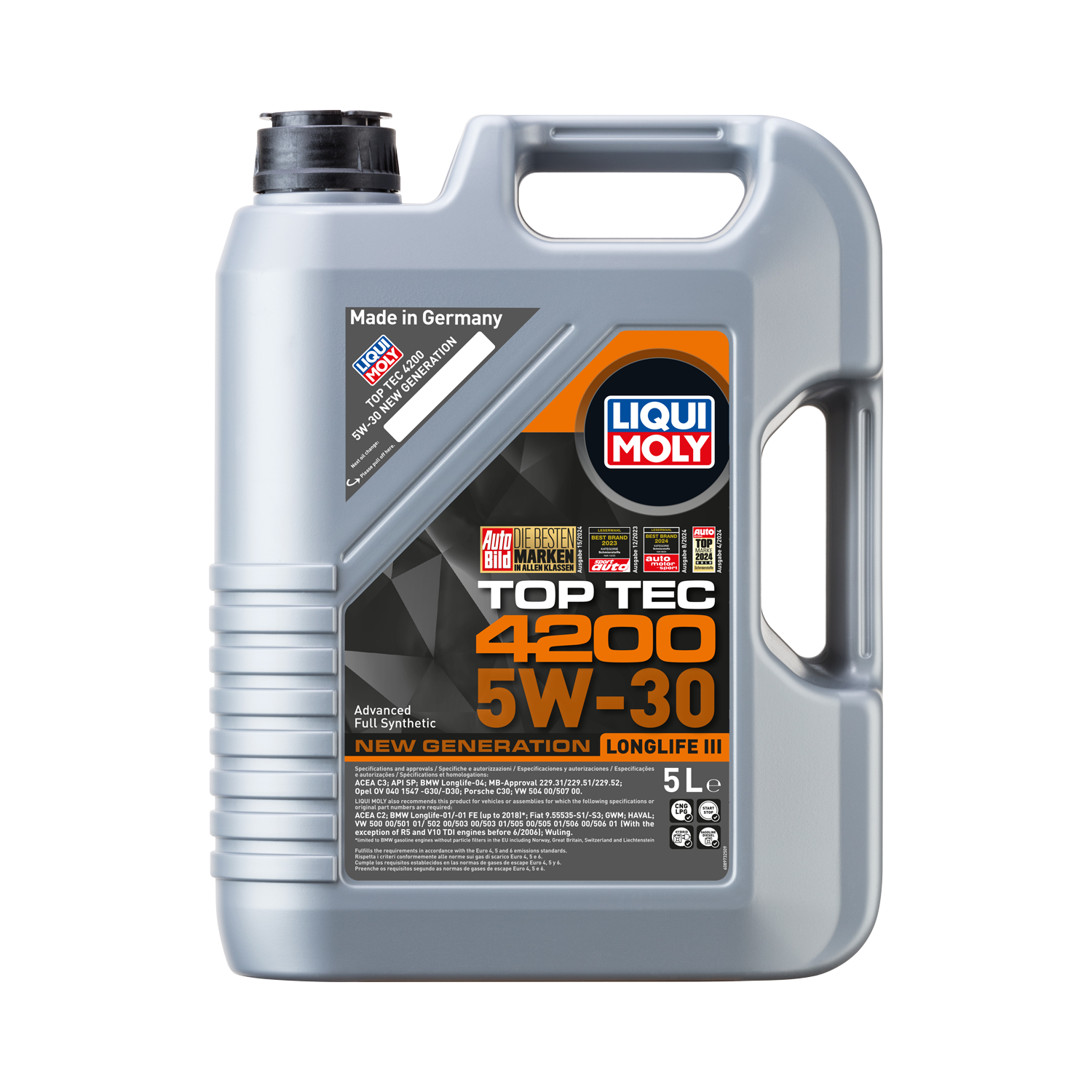 LIQUI MOLY Top Tec 4200 5W-30 Long life Engine Oil 5 Litre