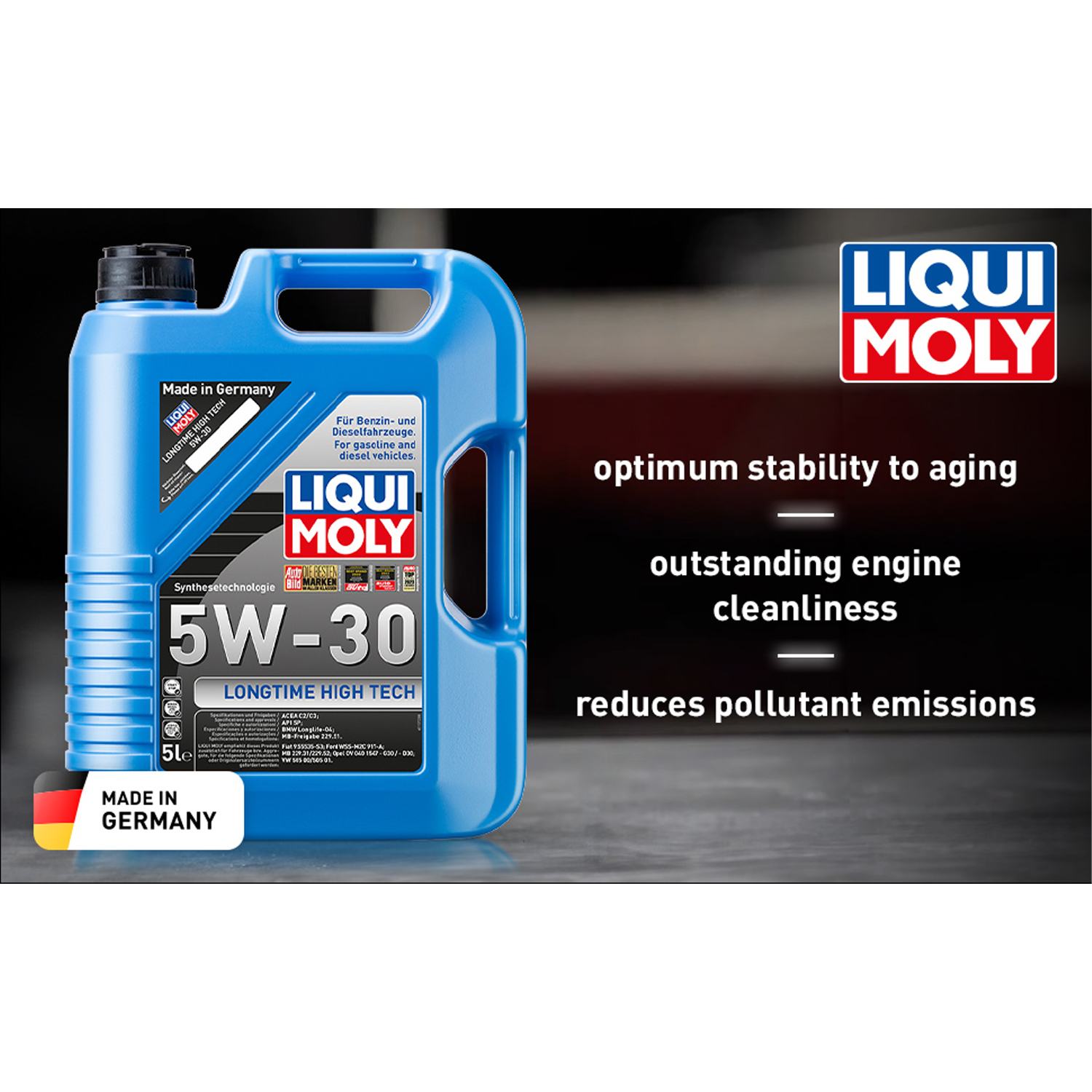 LIQUI MOLY Longtime High Tech 5W-30 Synthetic Engine Oil 5 Litre - Image 2