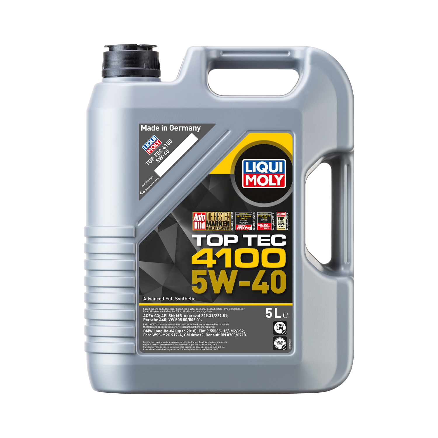 LIQUI MOLY Top Tec 4100 5W-40 Low-Friction Engine Oil 5 Litre