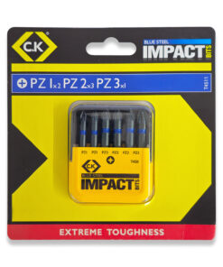 Alternative view of CK Tools PZ Pozi Blue Steel Impact Bits Set Of 6 T4511