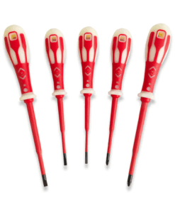 CK Tools Dextro VDE GLO Slim Screwdriver Set PZ Pozi | SL Slotted T49283PD