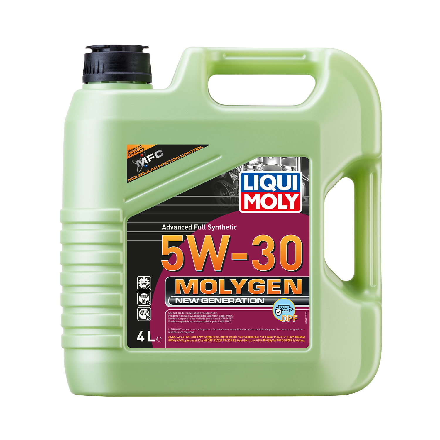 LIQUI MOLY Molygen New Generation 5W-30 DPF Synthetic Engine Oil 4L 21225