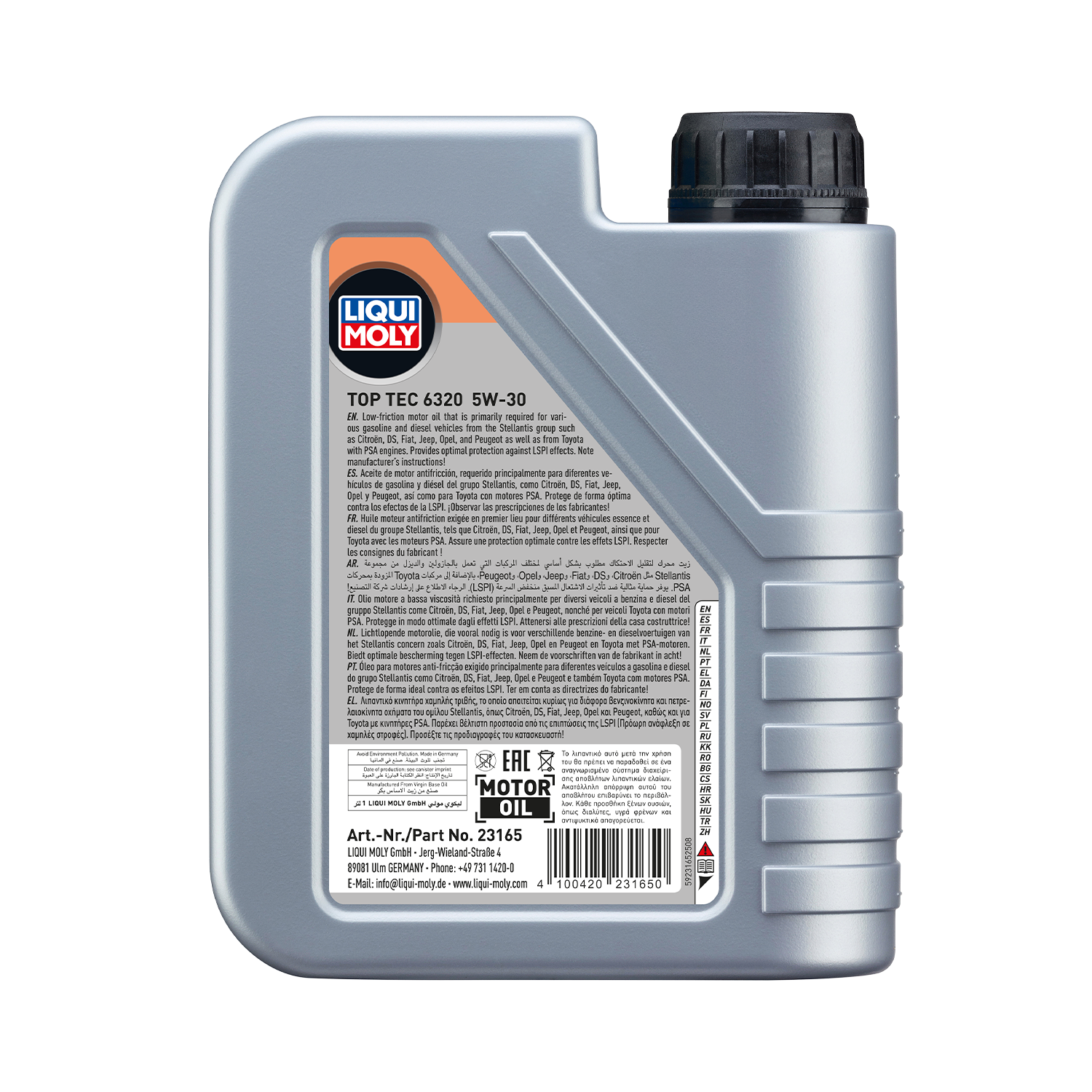 LIQUI MOLY Top Tec 6320 5W-30 Low-Friction Engine Oil 1 Litre 23165 - Image 2