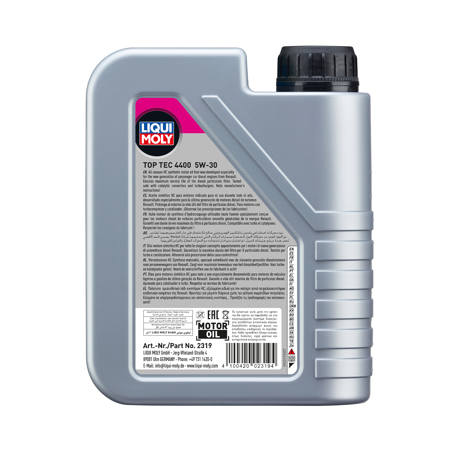 LIQUI MOLY Top Tec 4400 5W-30 Synthetic Engine Oil 1 Litre 2319 - Image 2
