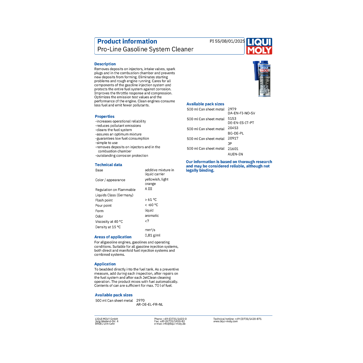 LIQUI MOLY Pro-Line Petrol System Cleaner 500ml 5153 - Image 2