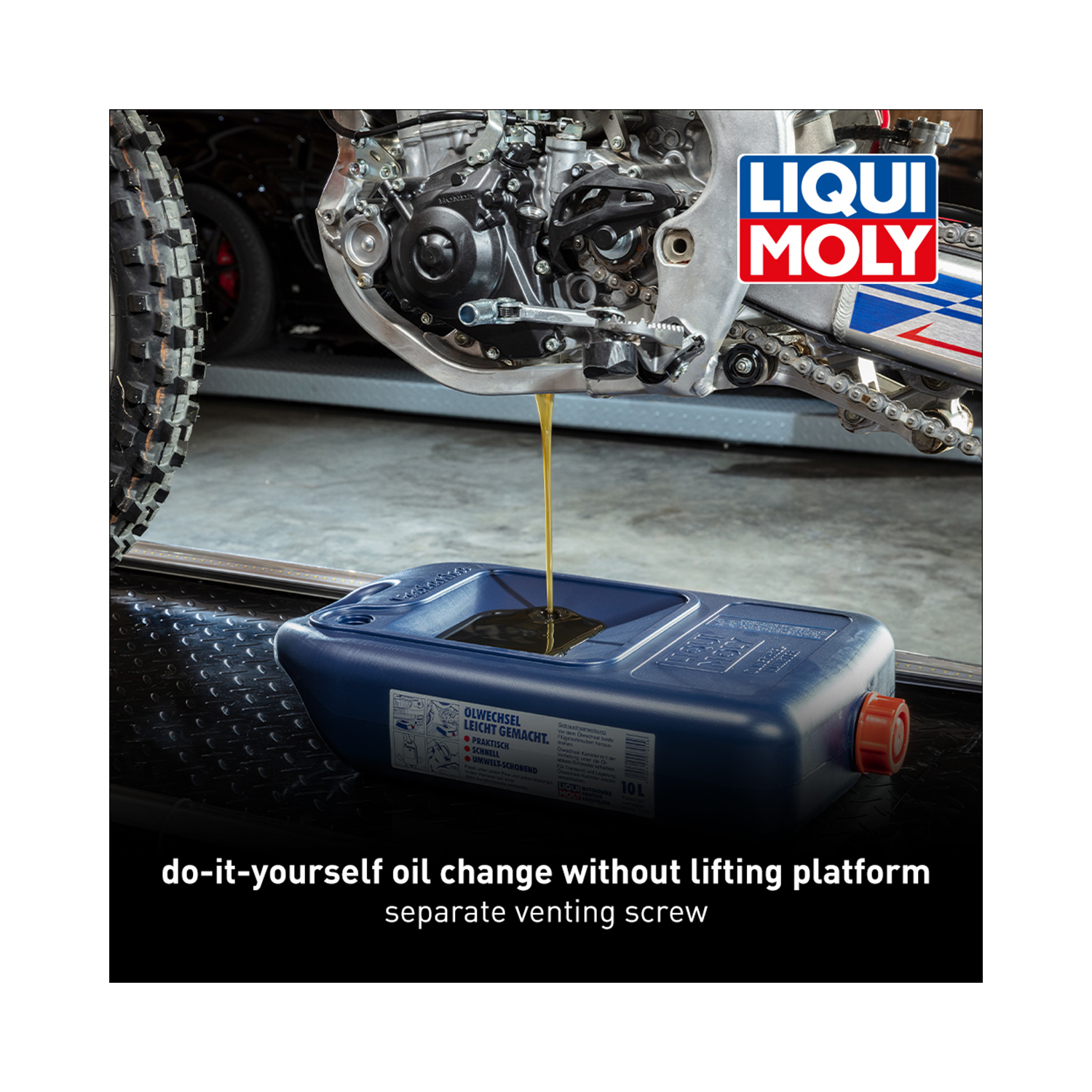 LIQUI MOLY 10L Oil Change Canister/Oil Fluid Drain Pan 7055 - Image 2