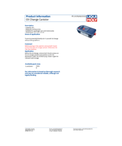 LIQUI MOLY 10L Oil Change Canister/Oil Fluid Drain Pan 7055 - Image 4