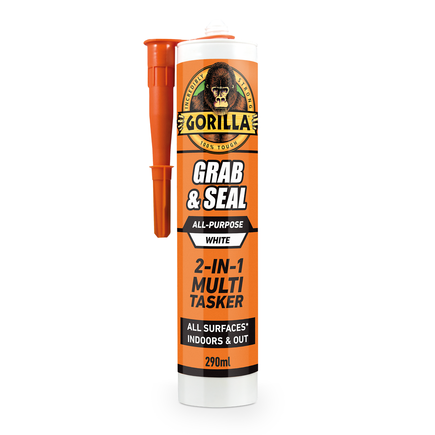 Gorilla Grab & Seal 2-IN-1 Grab Adhesive & Sealant Hybrid WHITE 290ml Cartridge