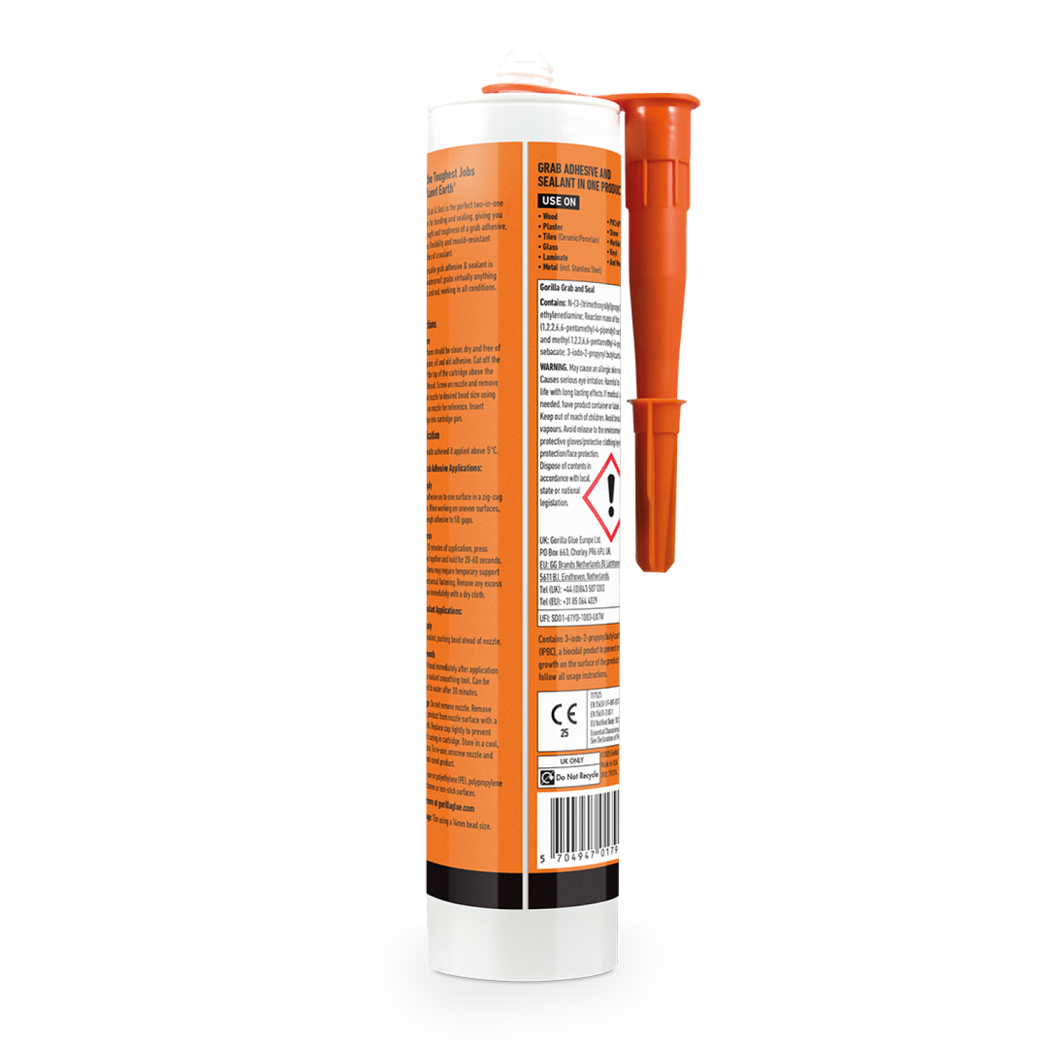 Gorilla Grab & Seal 2-IN-1 Grab Adhesive & Sealant Hybrid WHITE 290ml Cartridge - Image 2