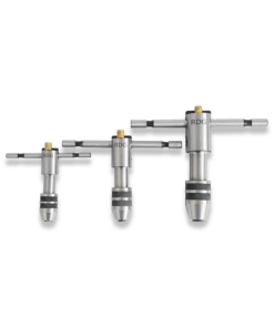 3PC RATCHET TAP WRENCH HOLDER FOR TAPS REAMERS HAND DRILLS 1/16" - 1/2"