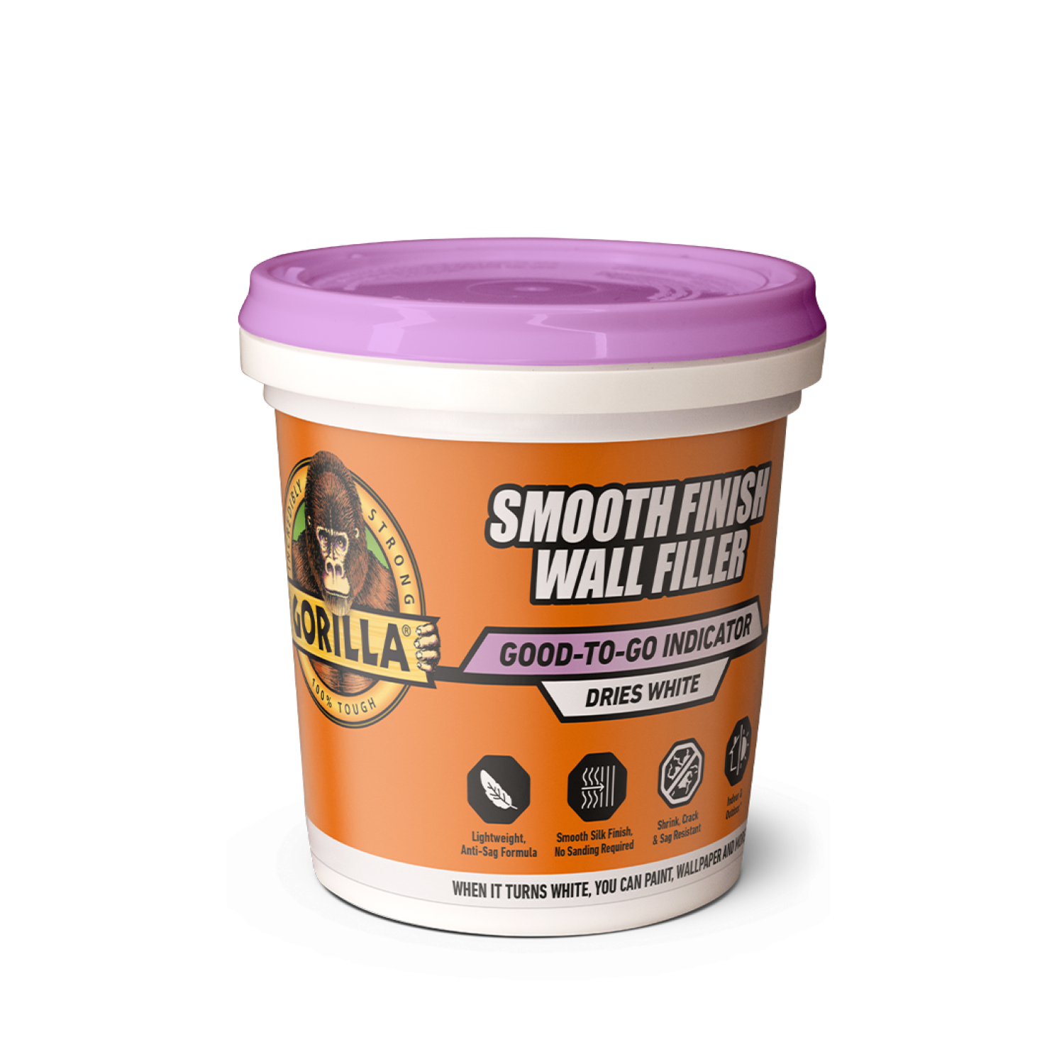 Gorilla Smooth Finish Wall Filler 473ml Tub