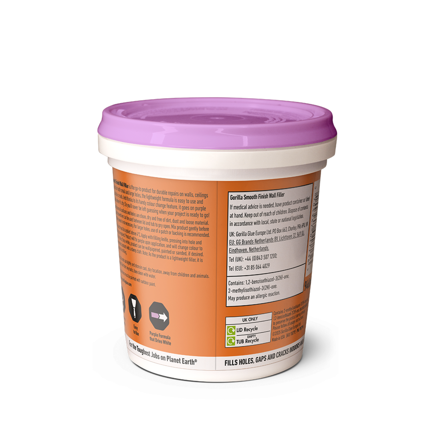 Gorilla Smooth Finish Wall Filler 473ml Tub - Image 2