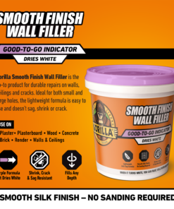 Gorilla Smooth Finish Wall Filler 473ml Tub - Image 3