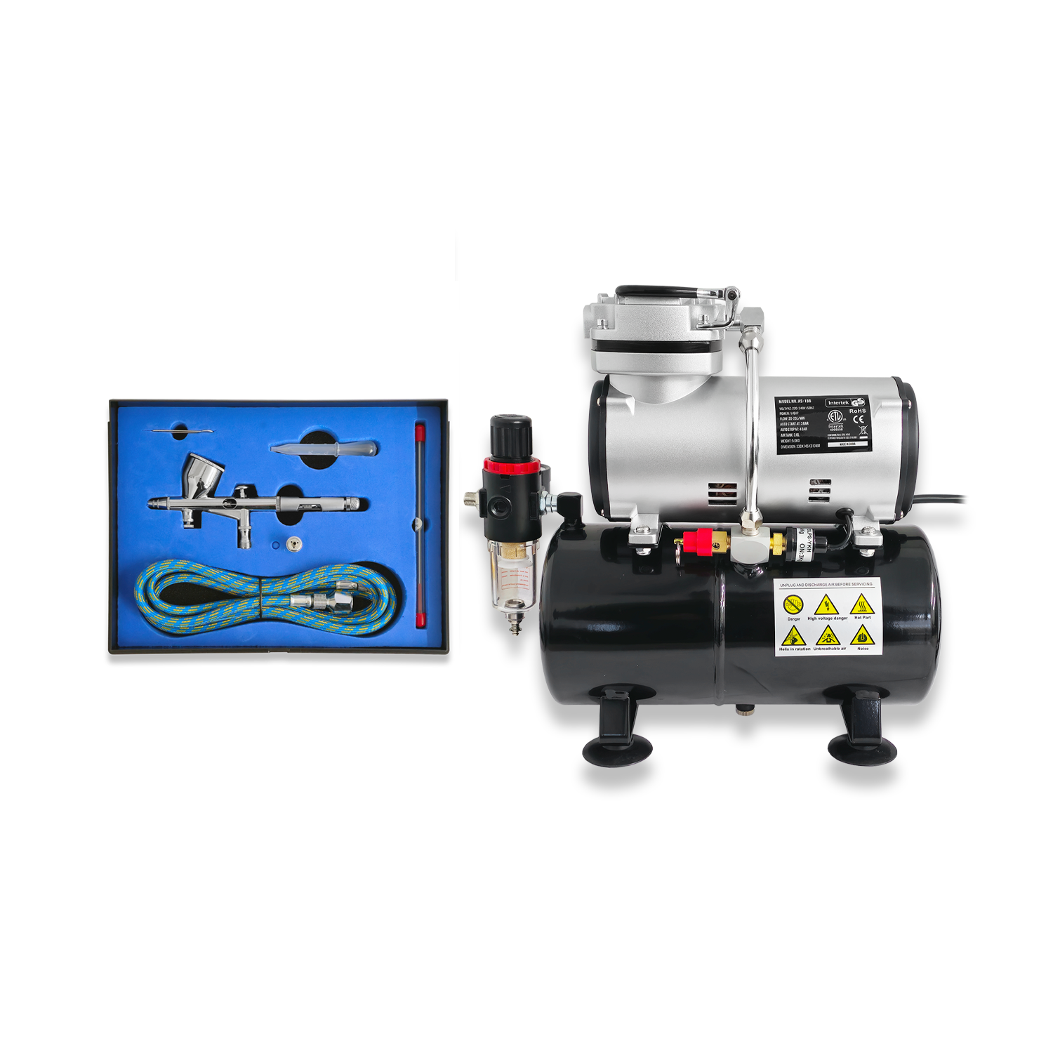 AIRBRUSH TANK COMPRESSOR WITH 180K KIT