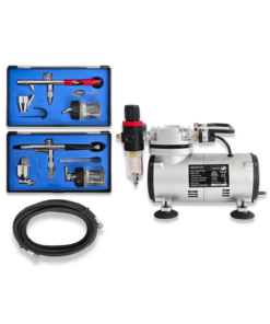 AIRBRUSH COMPRESSOR KIT WITH AIR BRUSHES 134 + 800 AND HOSE