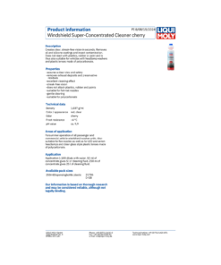 Alternative view of LIQUI MOLY Screen Wash Cherry Super-Concen­trated 250ml 21706