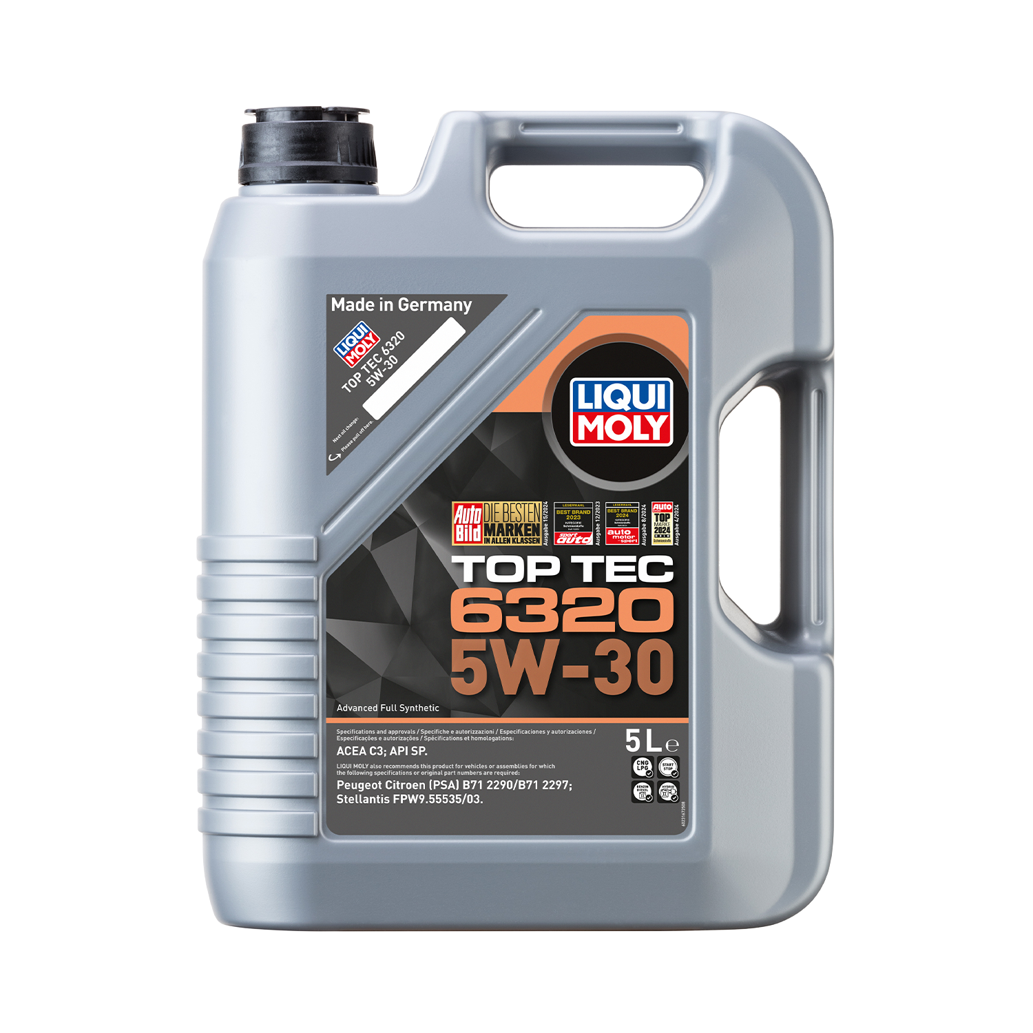 LIQUI MOLY Top Tec 6320 5W-30 Low-Friction Engine Oil 5 Litre 23167