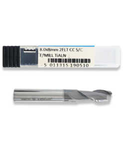 PRESTO 8.0mm x 8.0mm Solid Carbide 2 Flute Slot Drill/End Mill