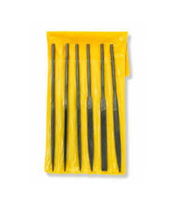 Alternative view of 6PC NEEDLE FILE SET 140MM LONG 3MM SHANK VARIOUS TYPES SECOND CUT FINE WORK
