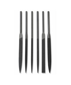 Alternative view of 6PC NEEDLE FILE SET 160MM LONG 4MM SHANK VARIOUS TYPES SECOND CUT FINE WORK