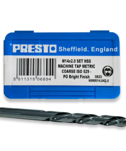 PRESTO M14 x 2.0 HSS Tap Set With 12.0mm Tapping Drill
