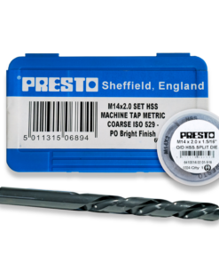 PRESTO M14 x 2.0 HSS Tap & Split Die Set With 12.0mm Tapping Drill
